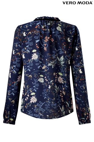 Vero Moda Long Sleeve Tie Neck Blouse